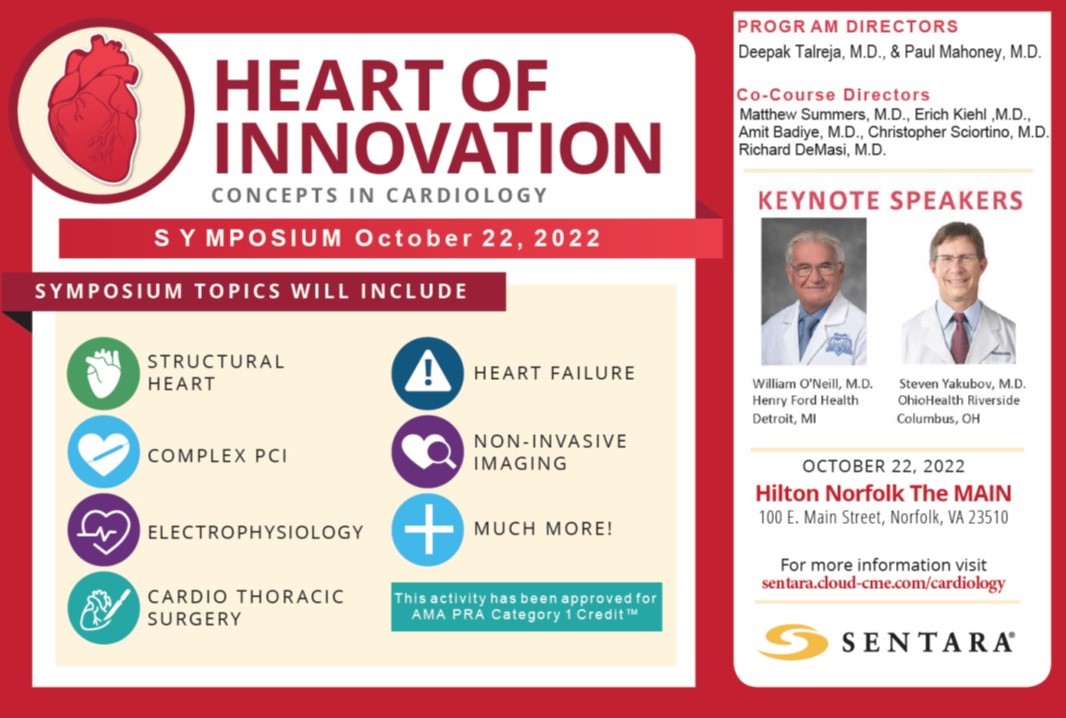 2022 Heart of Innovation: Concepts in Cardiology Banner